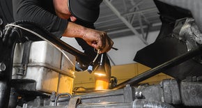 man working on a truck